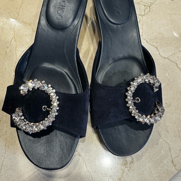 Jimmy Choo navy with crystals - Picture 2 of 5